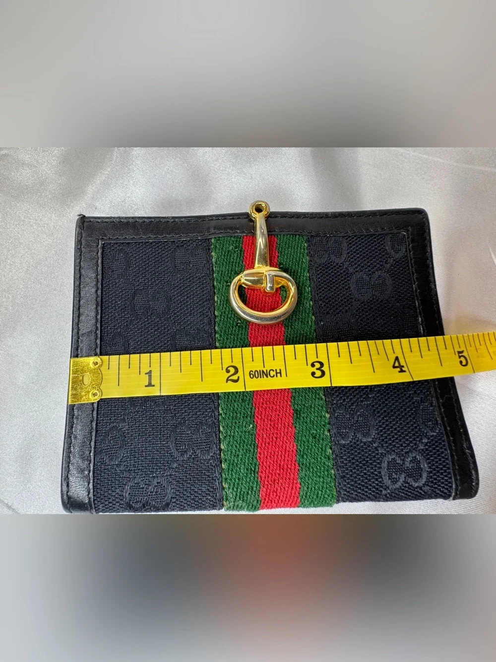 Gucci Vintage Black Sherry Line Horsebit Wallet